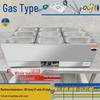 Commercial Gas-Powered Countertop Warming Table with Soup Pot for Fast Food Stalls