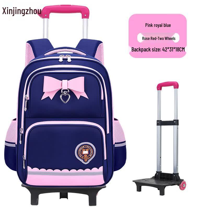 Xinjingzhou Abnehmbarer Kinder-Trolley-Schulrucksack