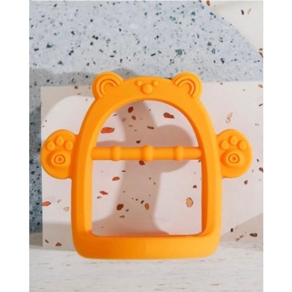 Living Teacher Wrist Bear Teether + Case, 3 Months or More, Orange (Wrist Teether), 1 Set, Korean Baby Products