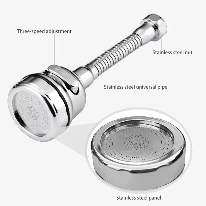 Kitchen Gadgets 3 Mode Faucet 360 Degree Rotation Filter Extension Tube Shower Water Saving Tap Universal Kitchen Accessories