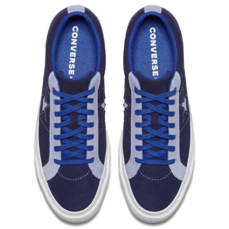 Converse One Star Ox Suede Panel Non-slip Lightweight Low-Top Board Shoes Unisex Purple Blue