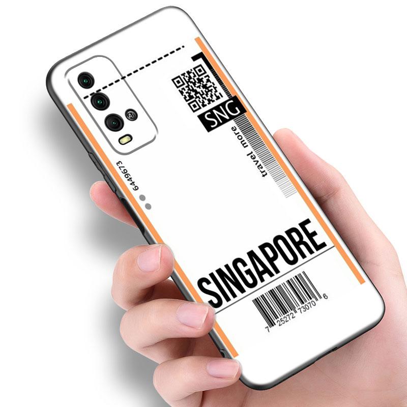 Travel Ticket Label Paris Phone Case For Xiaomi Redmi Note 5 6 9T K20 K40 K50 Pro 7A 8A 9A 9C 9i 10A 10C A1 S2 TPU Black Cover