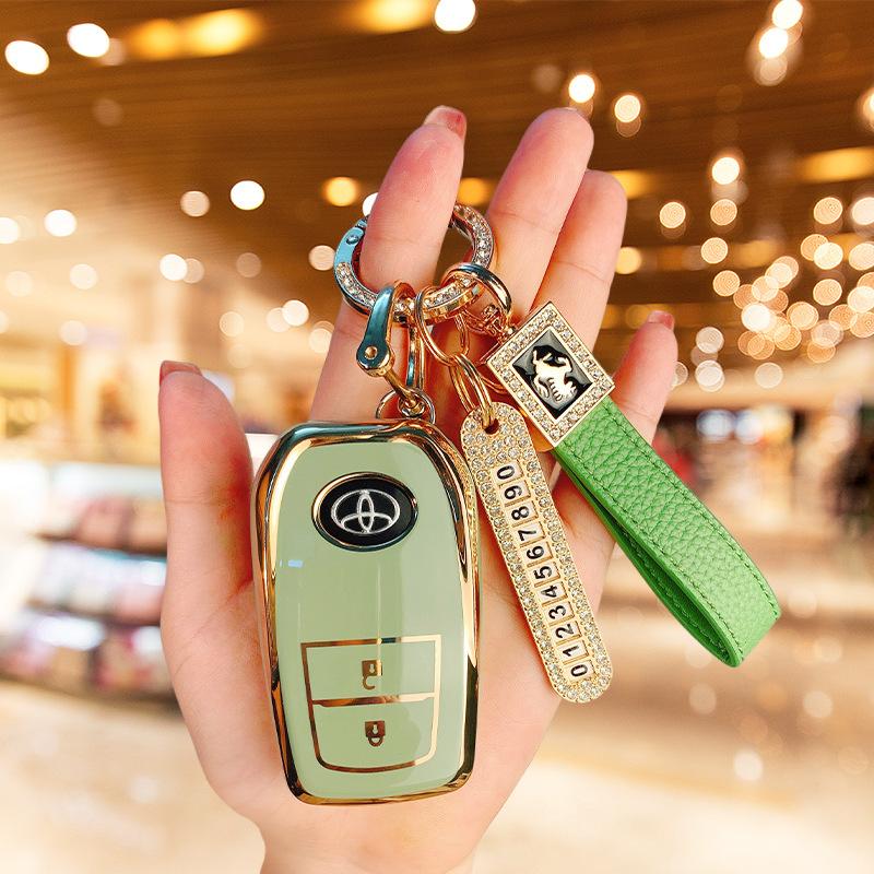 Spezielles Toyota Leiling Doppelmotor E + Autoschlüsselset Ling Put HARRIER Hülle Corolla Sharp Put Vorne Landa Schnalle