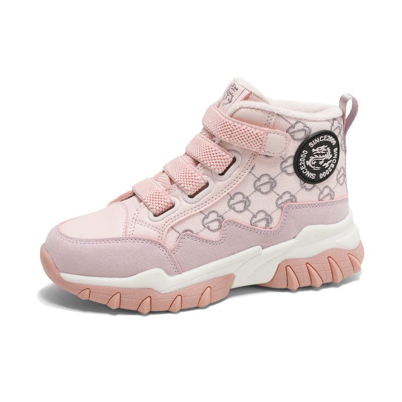 Sneakers in Cotone Foderate in Velluto per Bambini - Autunno/Inverno 2025, Calde, Antiscivolo, Suola Morbida, alla Moda per Bambini e Bambine