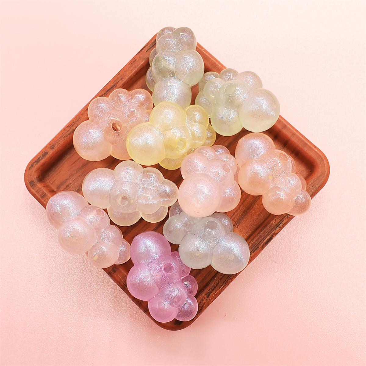 

20 шт. изготовление ожерелья Merman Cloud свободные бусины сияющий свет для браслета модные акриловые материалы ручной работы «сделай сам» разноцветный