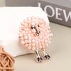 Cartoon Animal Brooch Inlaid Pearls Lucky Lovely Sheep Brooch Alloy Brooch Gift