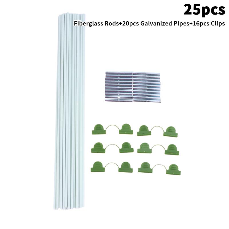 Zestaw siatki ogrodowej na pałąki do szklarni Pałąki podporowe z włókna szklanego do szklarni tunelowej na podwyższone grządki