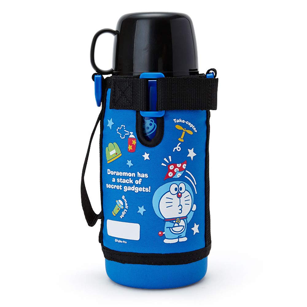 Sanrio Water Direct Stainless Steel Doraemon Includes Pouch with Shoulder Name Character SANRIO Children's Bottle, 620ml, Drinking, One-Touch Cup,