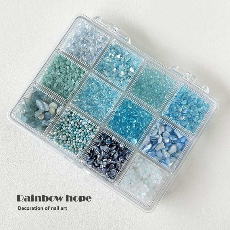 

Набор для DIY нейл-арта: Украшения из дробленого камня для накладных ногтей ручной работы