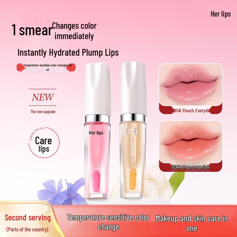 

TC Her Color-Changing Plumping Lip Essence Oil: Nourishes, protects, and prevents dryness and cracking. 3.2ml
