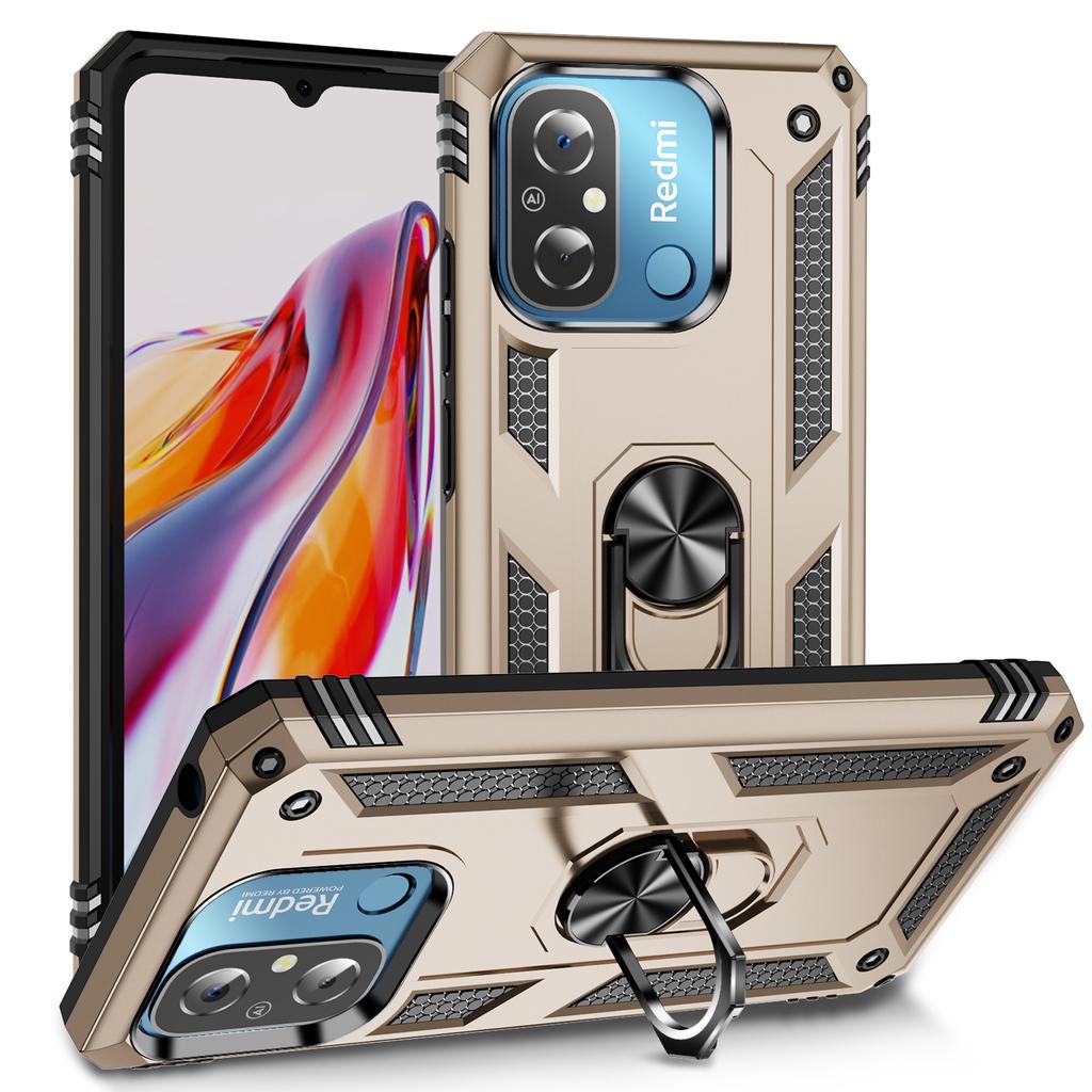 Shockproof Armor Bumper Case For Xiaomi Redmi Note 12 11 10 Prime 9 Pro Max 11S 11T 10T 9T 10C 9S 10S 5G 9A 9C Metal Ring Case