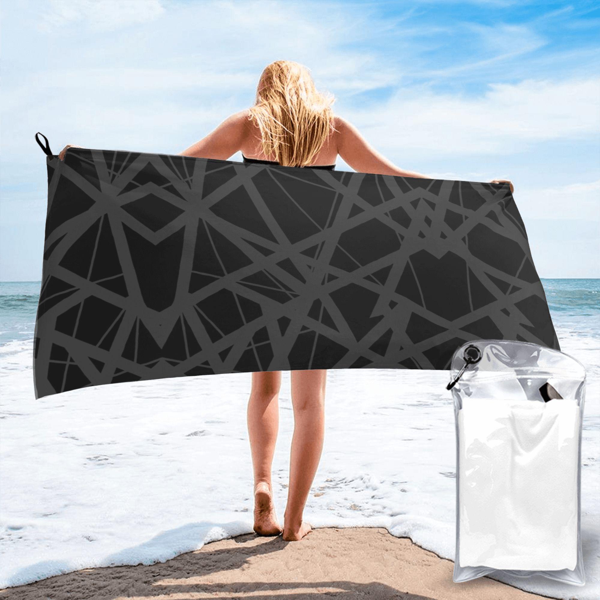 

EVH authentic stripes design Beach Towel Soft Microfiber Quick Dry Absorbent Quick Towels For Bath W30*H60(CM)