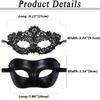 Couple Masquerade Masks Set Venetian Party Mask Metal Halloween Costume Mask Mardi Gras Party Ball Mask for Women and Men