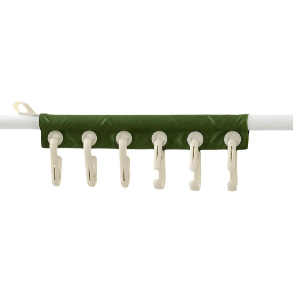 Removable Fabric Clothing Clip Foldable Hanging Socks Organizer Travel Clothes Drying Rack Outdoor