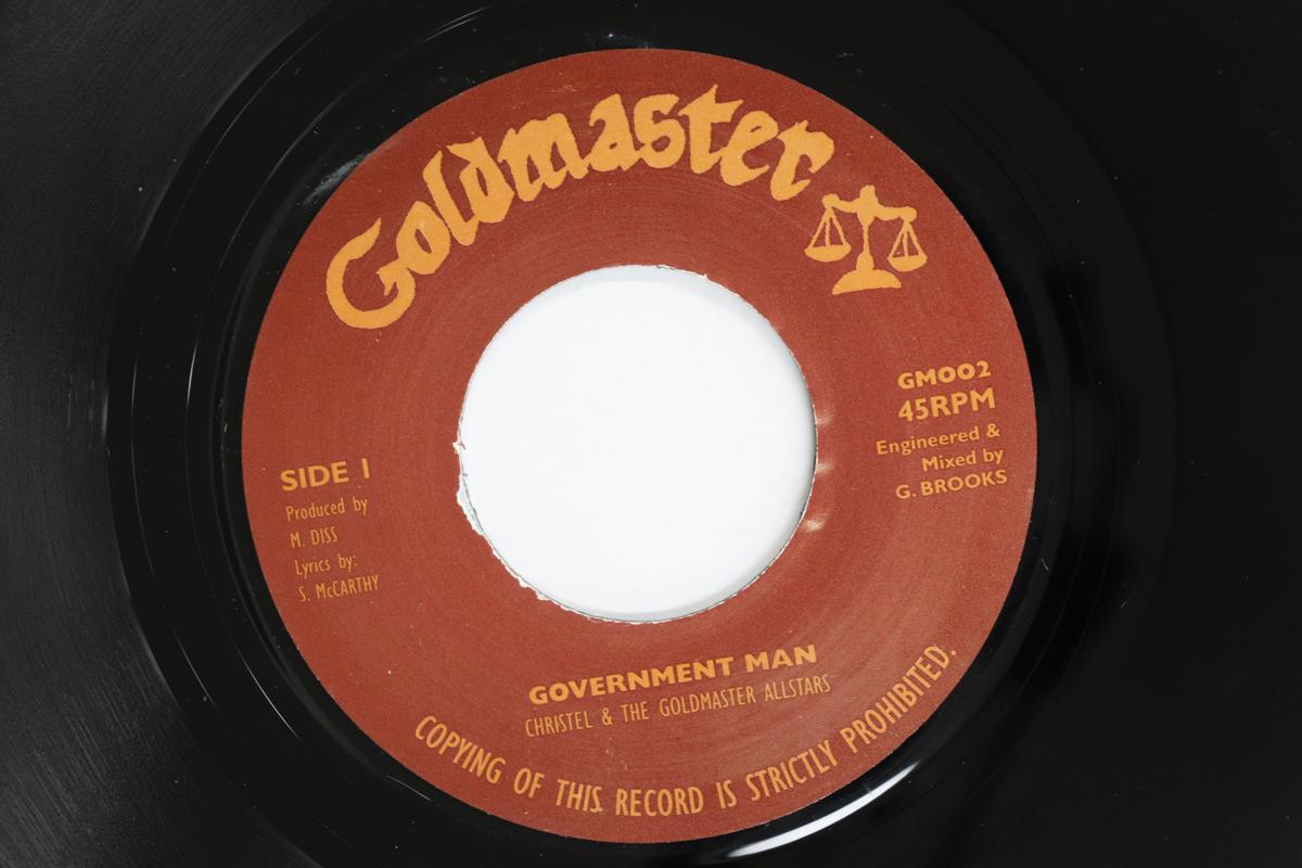 7inch Record CHRISTEL GOLDMASTER ALLSTARS  Government Man  Version GM002 GOLDMASTER 1998 UK Reggae Ska  Dub Used