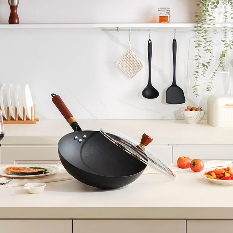 GLASSLOCK 3-Piece Titanium Non-stick Wok & Utensil Set