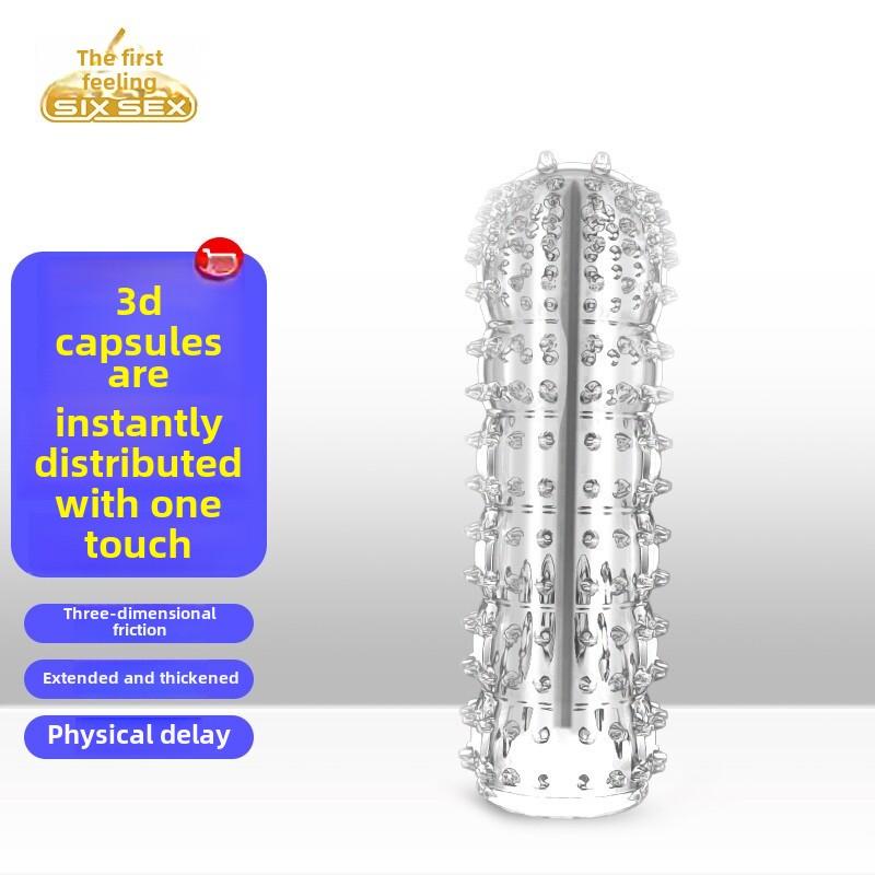 The 6th Sense Wind Series Hurricane Cyclone Strong Wind Storm Crystal Wolf Teeth Condom Erotic Condom Adult Sex Products
