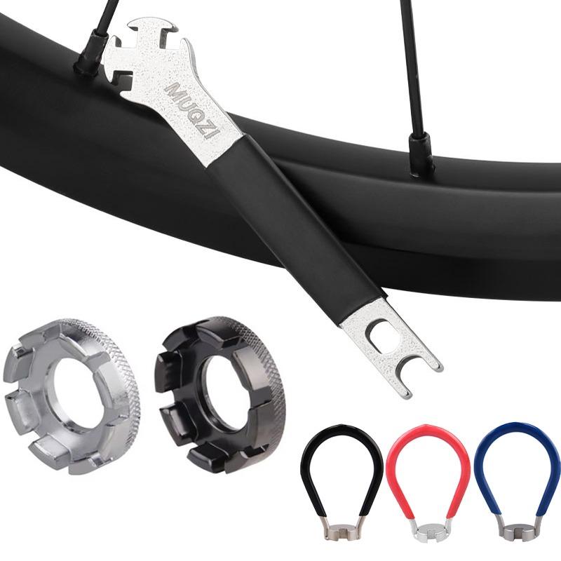 Mountain Bike Spoke Wrench Tool Demolition Axis Repair Tools Steel Wire Adjustment Chrome Plated Spanner Wrench Tools