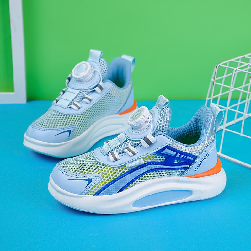 

Children s Fashion Summer Single Mesh Breathable Casual Shoes Kids Running Sandal Students Girls Trending Comfortable Gym Sneakers 40 синій