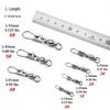 20-Pack High Strength Safety Swivel Bearing with Figure Eight Ring Connector for Fishing Tackle