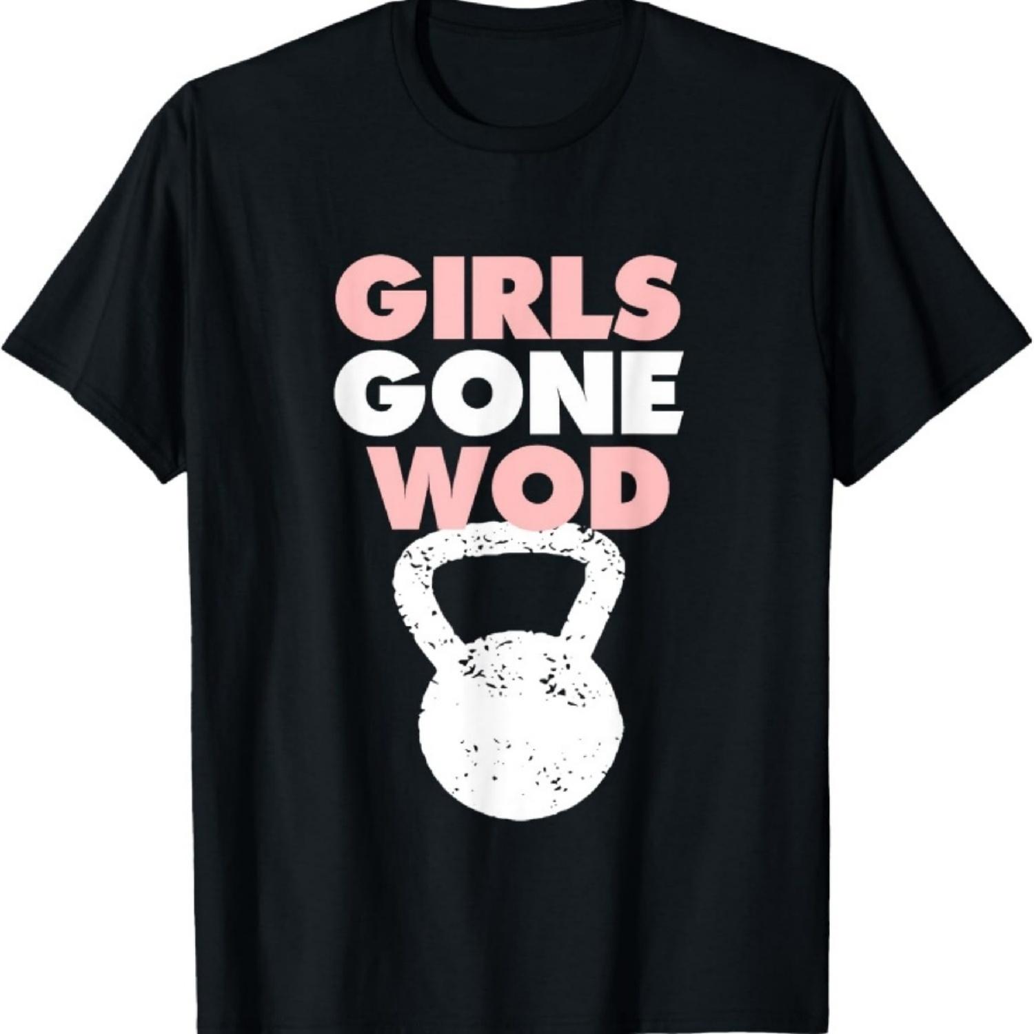 Смешная футболка для тренировок - Футболка Girls Gone WOD S