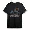 Women's Fashion T-Shirt Hiking Mountain Scenery Tee Short Oversize Black Cotton