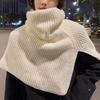 High Collar Shawl Winter Keep Warm Neck Protection Pullover Knitted Scarf For Women