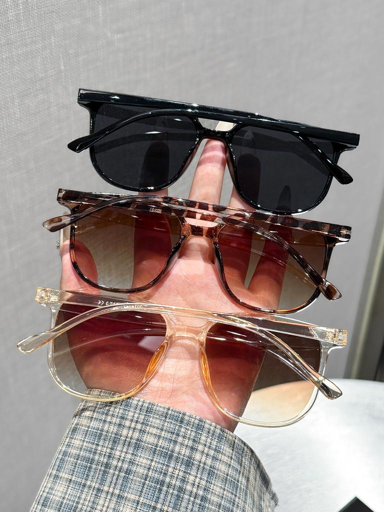 3Pcs Women's Cat-Eye Fashion Glasses Set, Suitable for Street Photography Outfits, Multi-Color Combination Set