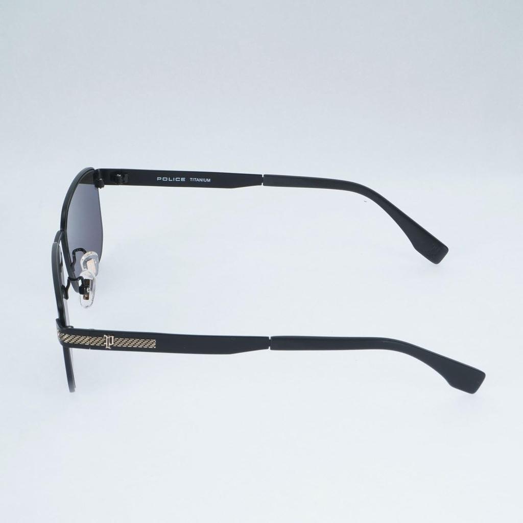 POLICE Polarized Sunglasses for Men SPLT66J 531P 57 size Japan Model Titanium Square