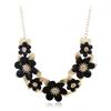 Flower Necklace Earring Ring Set Exquisite Clavicle Chain Fashion Flower Jewelry Set  Banquet