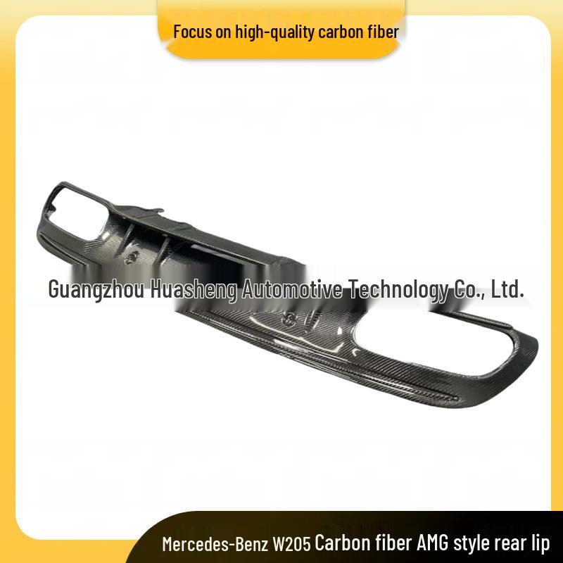 Compatible AMG Carbon Fiber Rear Spoiler Lip for 2014-2021 Mercedes-Benz C-Class 4-Door