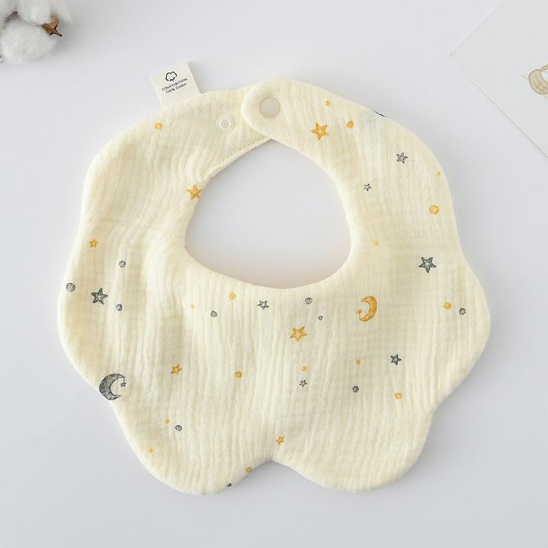 360-Degree Pure Cotton Petal Baby Drool Bib