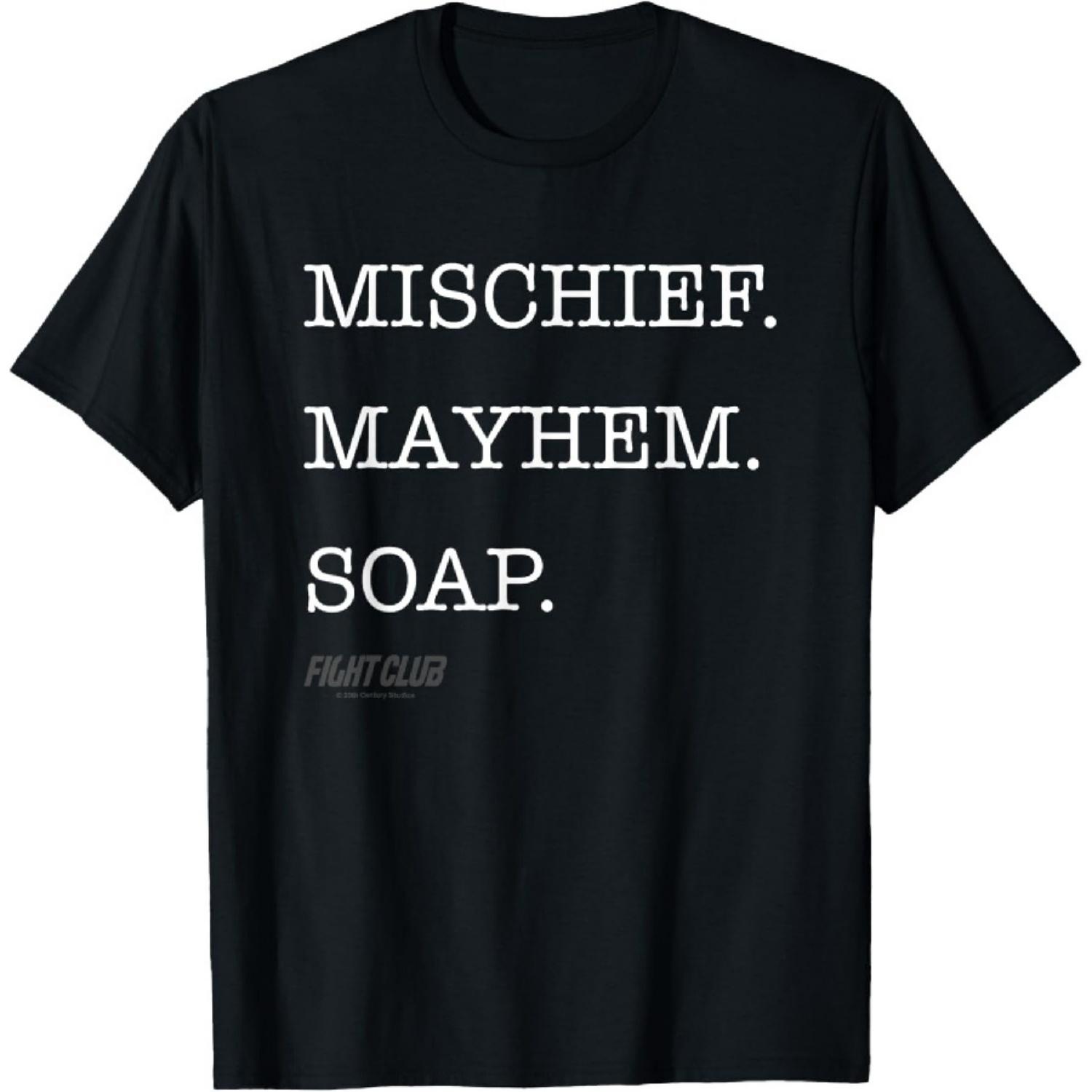 Футболка с логотипом Mischief Mayhem Soap Quote, большой текст на груди XXXXXL чёрный