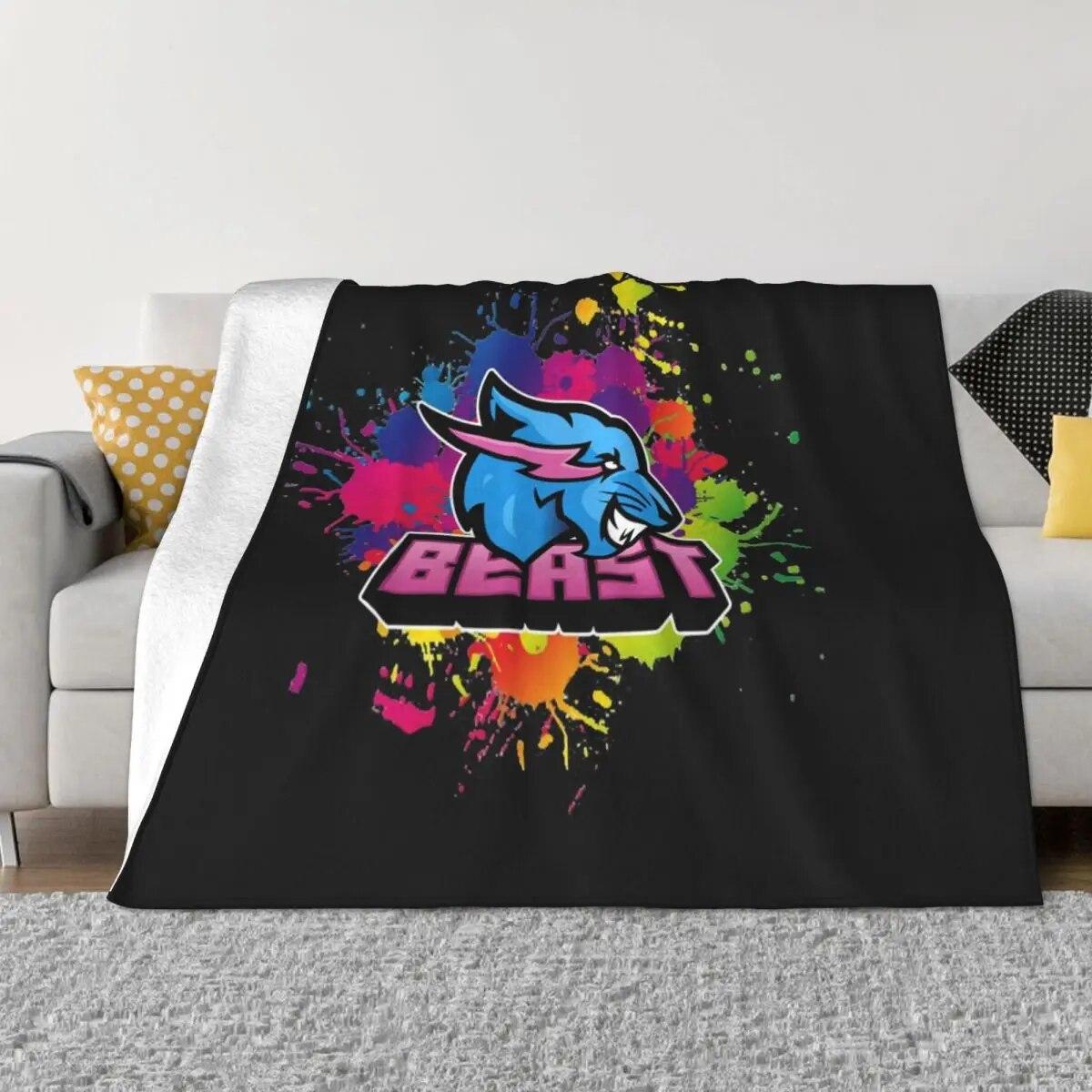 

Одеяло Mr Beast Lightning Cat, фланелевое украшение для игр, дышащее легкое одеяло для дивана, ковер для спальни, кусок коврика