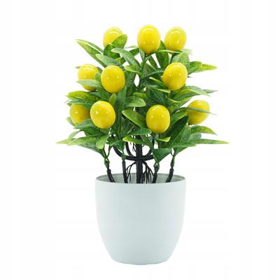 Artificial Lemon Tree Artificial Plant 18X24Cm Nice Bonai Flowerpot