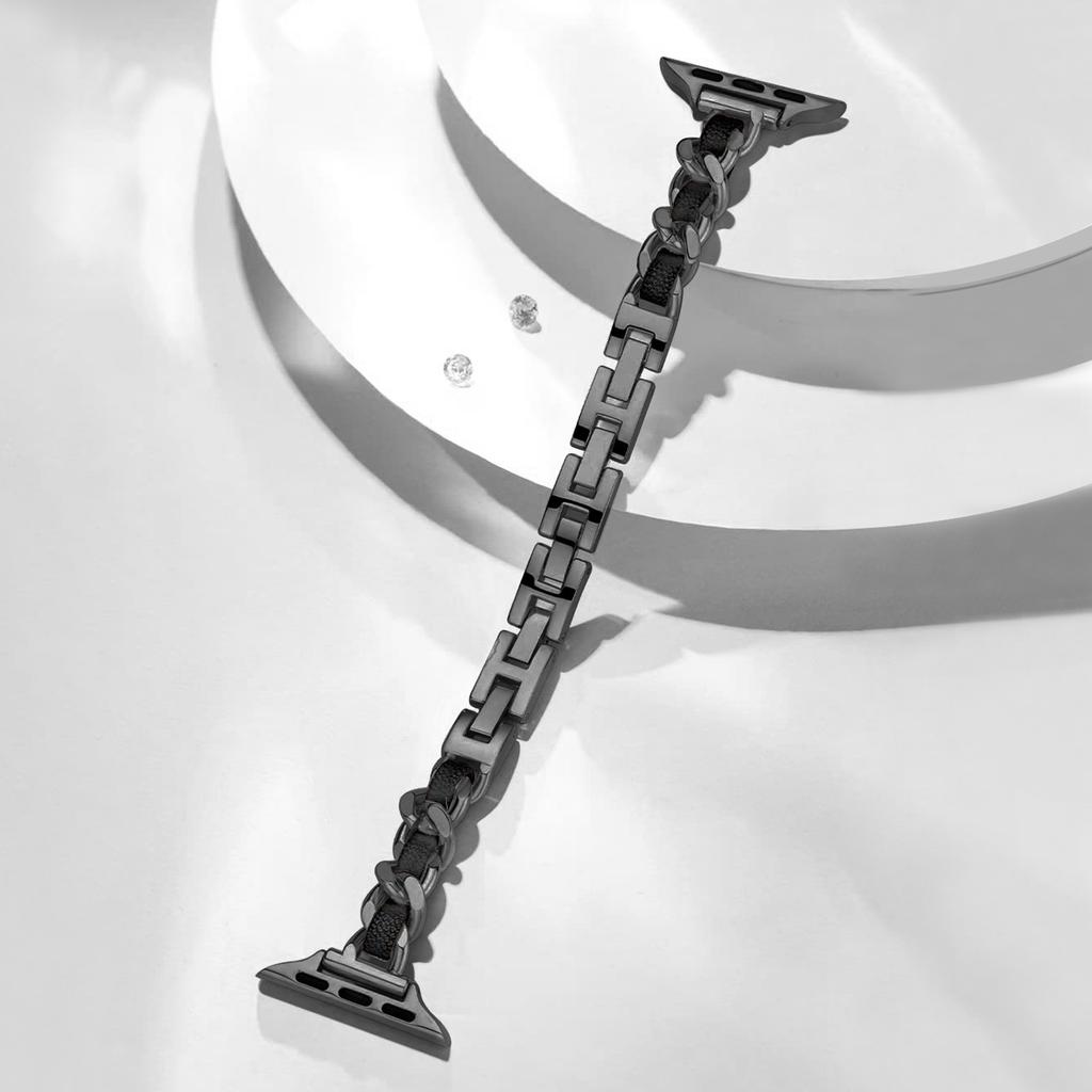 KALEBOL Single Row Beaded Strap for Apple Watch Series 11 10 42mm/9 8 7 41mm/SE3 SE2 SE 6 5 4 40mm/3 2 1 38mm Zinc Alloy Watchband