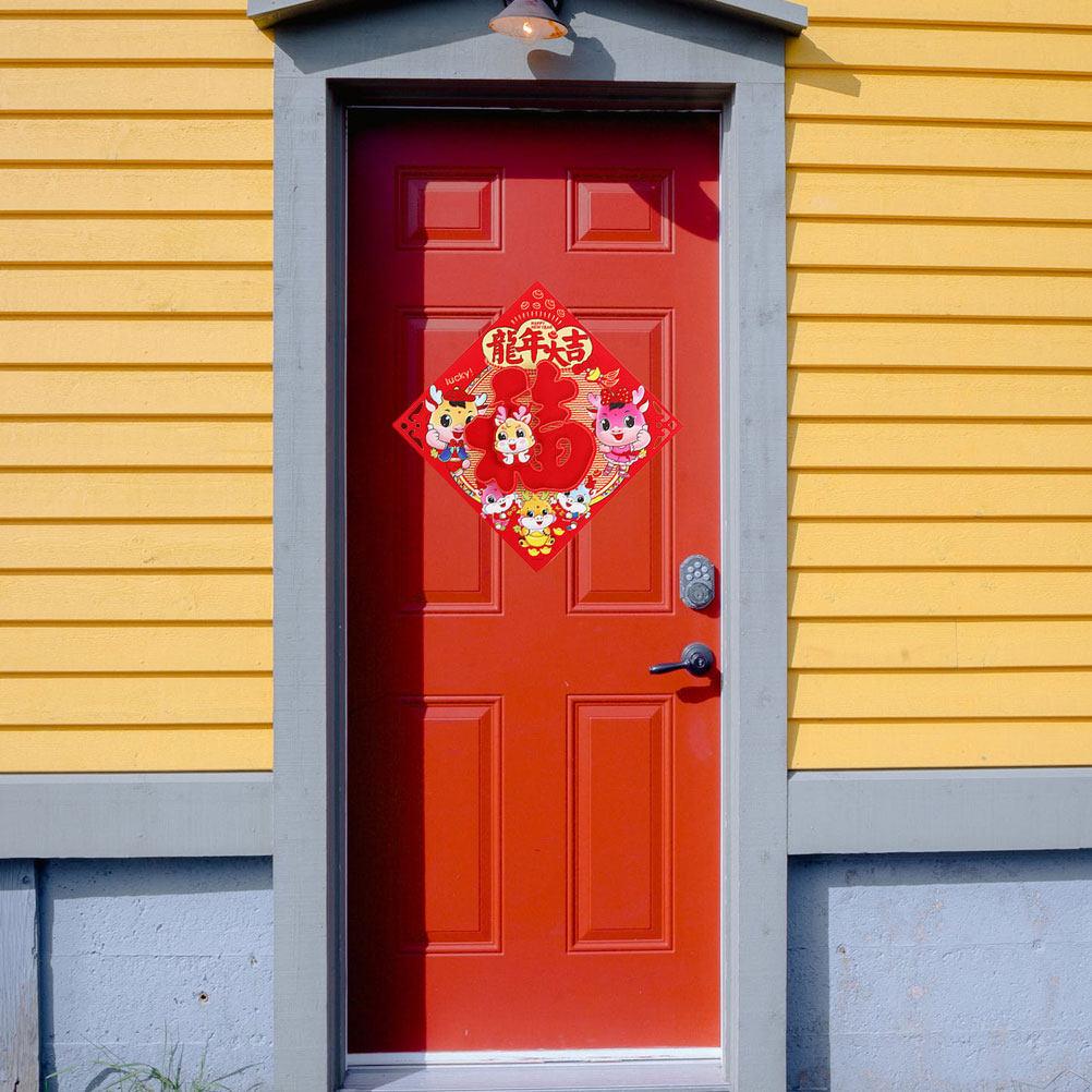 

4Pcs Chinese Fu Character Sticker New Year Door Decal Spring Festival Decoration Festive Home Office Hotel Wall other