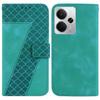 For Realme 14 5G Stand Case 7-Shaped Pattern Imprint Leather Phone Cover