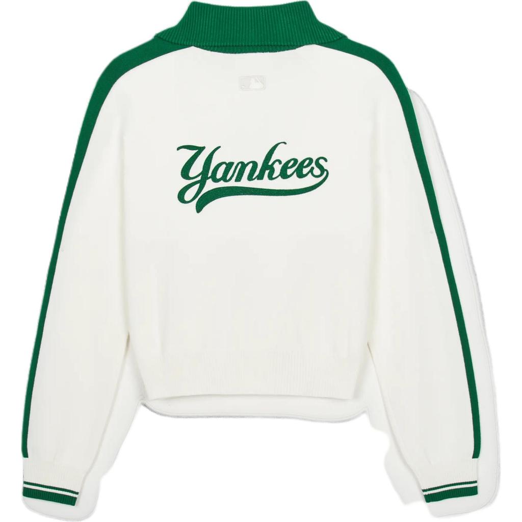 New MLB Varsity New York Yankees Sweatshirt Women's Cream 3FKPV0444-50CRS