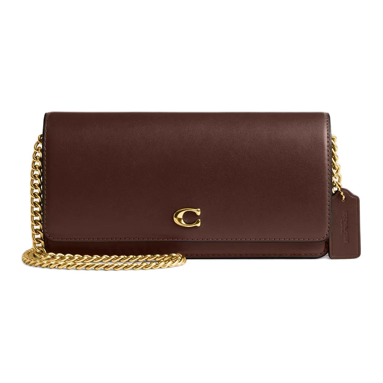 

Coach Essential 21 Gold Metal Fastening Crossbody Shoulder Bag Small Women bags Maple CW586-B4MPL Basic Set (Bag+Dust Bag)