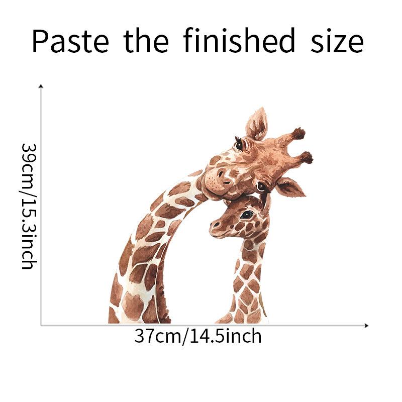 Cartoon Giraffe Family Wall Sticker Nakleyka for Kids Bedroom Nursery Bedroom Detskaya Entrance Hall Decor Decoration