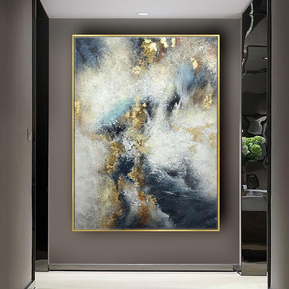 Large Handmade Textured Oil Painting On Canvas Modern Abstract POP Geometry Wall Art Picture For Living Room Bedroom Room Decor
