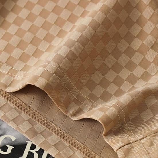 Men Boxer Underwear Elastic Mid-Waist Design Breathable Comfortable Shorts Briefs Letter Print U-Convex Panties