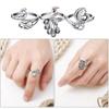 Adjustable Knitting Loop Crochet Loop Rings with Stiching Marker Open Finger Holder Rings for Faster Knitting Yarn Guide