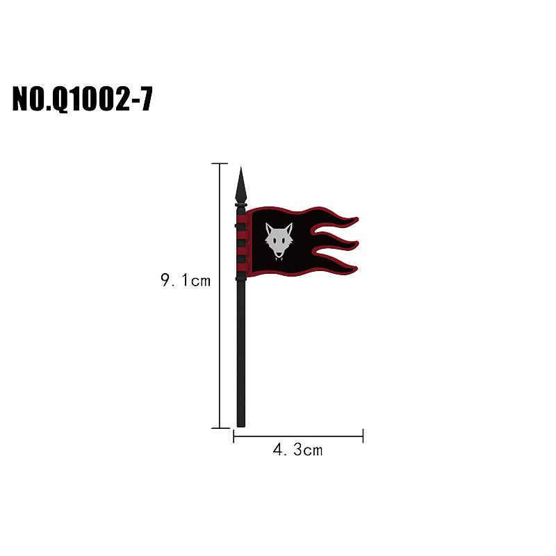 Medieval Military Castle Knight Soldier Shields Building Blocks Flags Movie Figures Accessories Mini Compatible Brick Toy Gifts