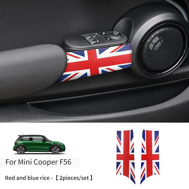 Autocollant Accoudoir de Porte de Voiture Pour Mini Cooper F55 F56 Cuir PU Poignée de Porte Auto Autocollant Accessoires de Décoration Intérieure de Voiture