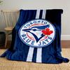 Toronto Blue Jays Logo Decke Design Gemustertes Plaid, Flanell, für alle Jahreszeiten geeignet, Heimdekoration, warm und kuschelig