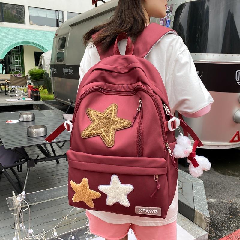 Zaino Scuola Americano Retrò Stile Giapponese Zaino Estivo da Donna Grande Capacità Zaino per Studente di Scuola Media