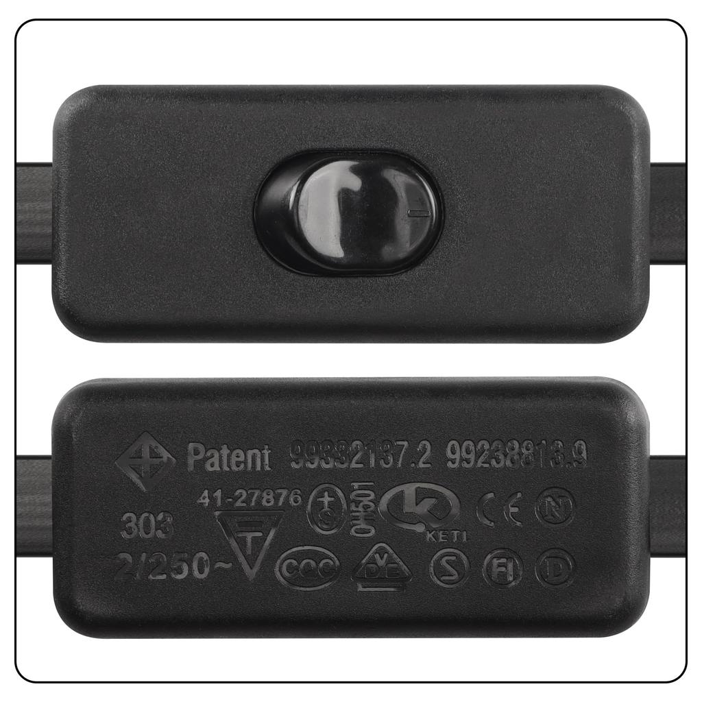 CERRXIAN OBD-II OBD2 16Pin 1 Male To 3 Female Splitter with Switch Flat Extension Cable Adapter 0.6M