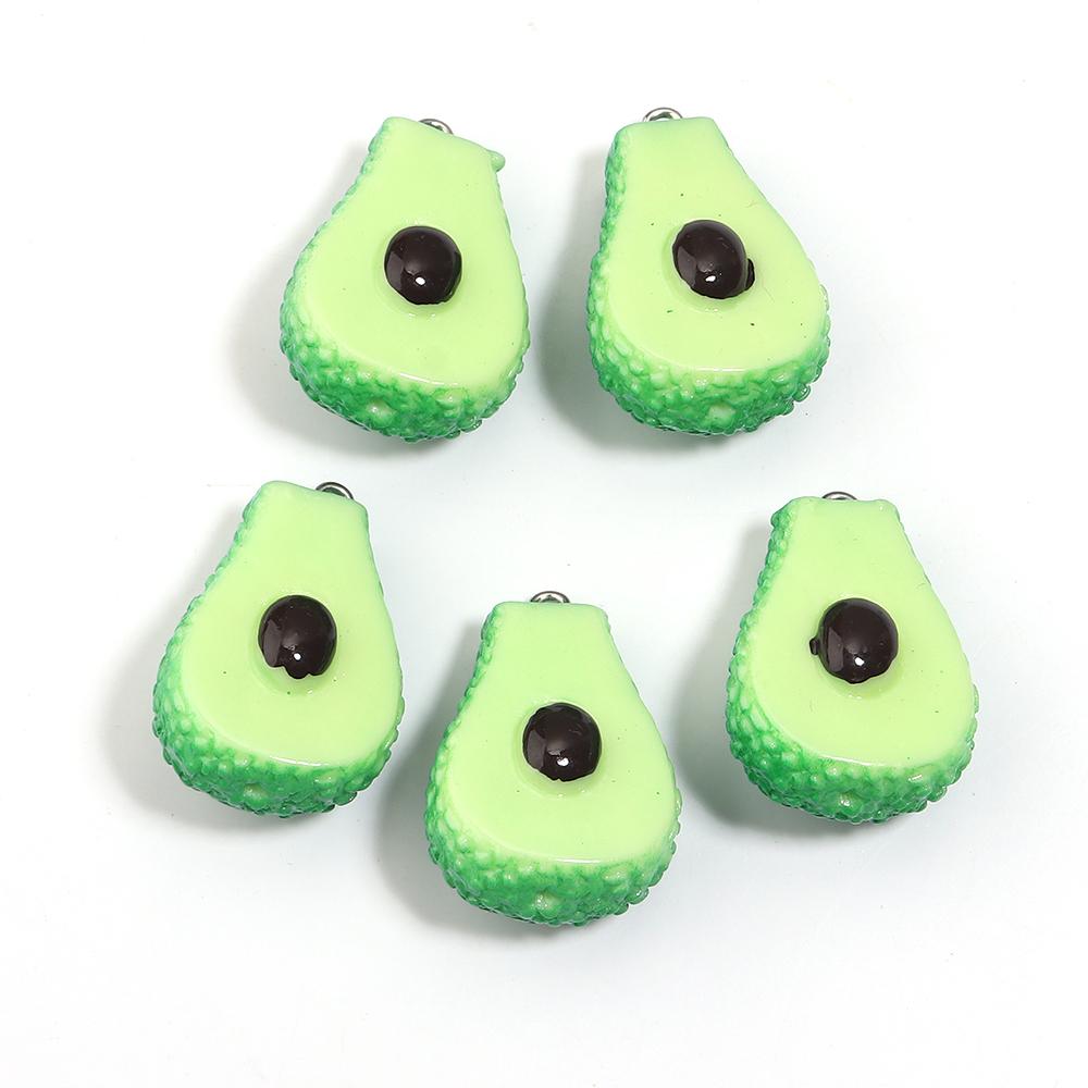 5pcs/lot Fruit Series Acrylic Pendants Colorful Apple Grape Banana Shaped Charms For DIY Earrings Necklace Jewelry Accessories